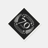 Serviette En Papier 70e ANNIVERSAIRE Mariage PLATINUM (Coin)