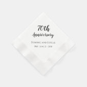 Serviette En Papier 70e anniversaire Mariage serviettes personnalisées (Coin)