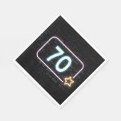 Serviette En Papier 70e anniversaire Neon Connexion en brique (Coin)