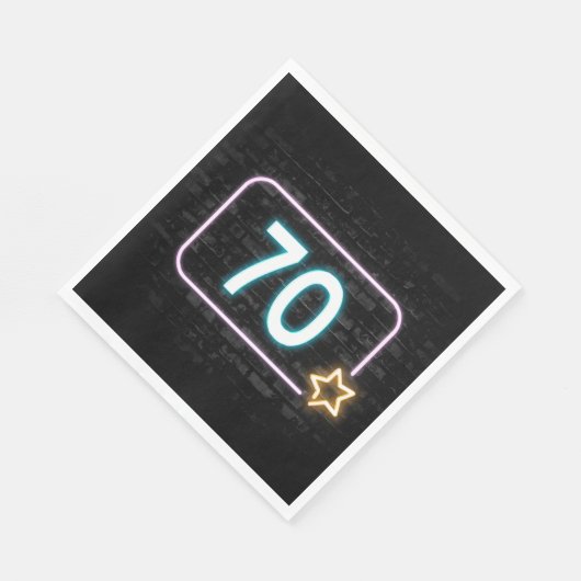 Serviette En Papier 70e anniversaire Neon Connexion en brique (Coin)