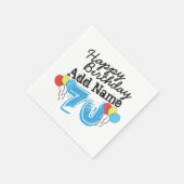 Serviette En Papier 70e anniversaire Nom personnalisé Fournitures de f (Coin)