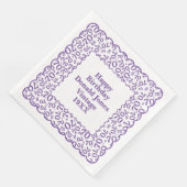 Serviette En Papier 70e anniversaire Numéro Motif pétoncles violet/bla (Coin)