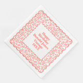 Serviette En Papier 70e anniversaire Numéro Motif St Jacques Corail/Bl (Coin)