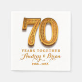 Serviette En Papier 70e anniversaire Personnalisé (Devant)
