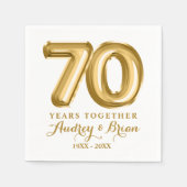 Serviette En Papier 70e anniversaire Personnalisé (Devant)