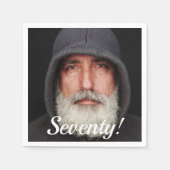 Serviette En Papier 70e anniversaire photo soixante-dix gars script (Devant)