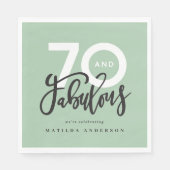 Serviette En Papier 70e anniversaire rendant 70 look bon anniversaire (Devant)