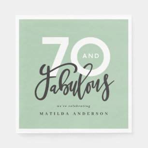 Serviette En Papier 70e anniversaire rendant 70 look bon anniversaire