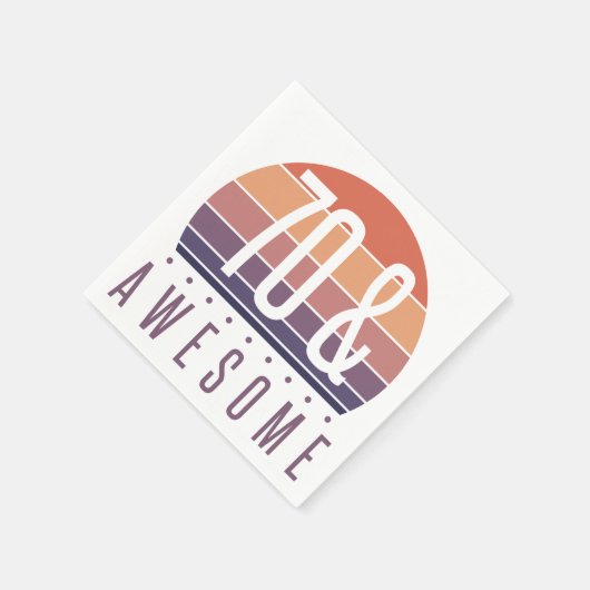 Serviette En Papier 70e anniversaire Retro Sunset (Coin)