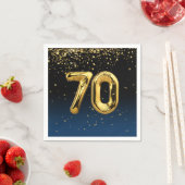 Serviette En Papier 70e Ballons d'or et serviettes Confetti (En situation)