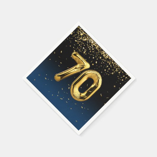Serviette En Papier 70e Ballons d'or et serviettes Confetti (Coin)