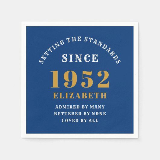 Serviette En Papier 70e Birthday 1952 (Devant)