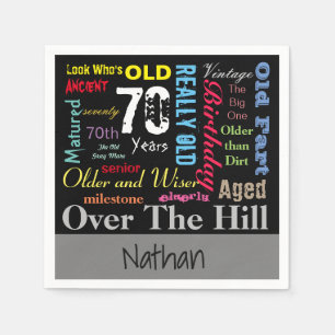 Serviette En Papier 70ème Joyeux Jour de la Marche dans un style Graf