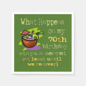 Serviette En Papier 70th Birthday Party Dons. Que se passe-t-il sur mo (Devant)