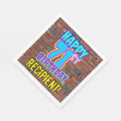 Serviette En Papier 71e anniversaire ~ Amusant, Graffiti urbain inspir (Coin)