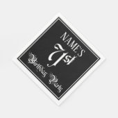 Serviette En Papier 71e fête d'anniversaire — Script fantaisie + Nom p (Coin)