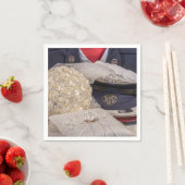 Serviette En Papier 7263-Mariage militaire avec bouquet et anneaux (En situation)