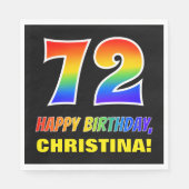 Serviette En Papier 72e anniversaire : audacieux, amusant, simple, arc (Devant)