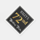 Serviette En Papier 72e fête d'anniversaire — Script fantaisie, Faux G (Coin)