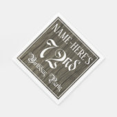 Serviette En Papier 72e fête d'anniversaire — Script fantaisie, Faux W (Coin)