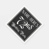 Serviette En Papier 72e fête d'anniversaire — Script fantaisie + Nom p (Coin)