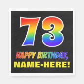 Serviette En Papier 73e anniversaire : audacieux, amusant, simple, arc (Devant)