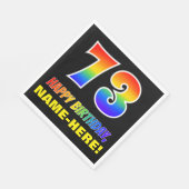 Serviette En Papier 73e anniversaire : audacieux, amusant, simple, arc (Coin)