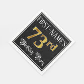 Serviette En Papier 73e fête d'anniversaire — Script fantaisie, Faux G (Coin)