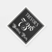 Serviette En Papier 73e fête d'anniversaire — Script fantaisie + Nom p (Coin)