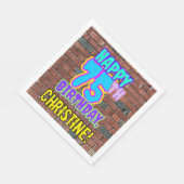 Serviette En Papier 75e anniversaire ~ Amusant, Graffiti urbain inspir (Coin)