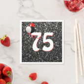 Serviette En Papier 75e anniversaire Ballons sur Parties scintillant n (En situation)