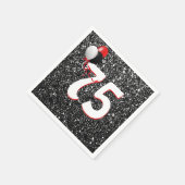 Serviette En Papier 75e anniversaire Ballons sur Parties scintillant n (Coin)