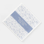 Serviette En Papier 75e anniversaire Cool Numéro Motif Bleu/Blanc (Coin)