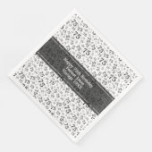 Serviette En Papier 75e anniversaire Cool Numéro Motif noir/blanc (Coin)