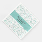 Serviette En Papier 75e anniversaire Cool Numéro Motif Turquoise/blanc (Coin)