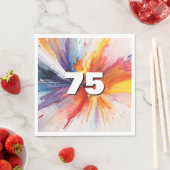 Serviette En Papier 75e anniversaire de la peinture (En situation)