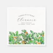 Serviette En Papier 75e anniversaire Décembre Fleur de naissance Holly (Devant)