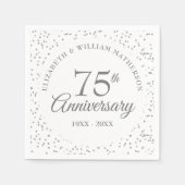 Serviette En Papier 75e anniversaire du Mariage Confetti (Devant)