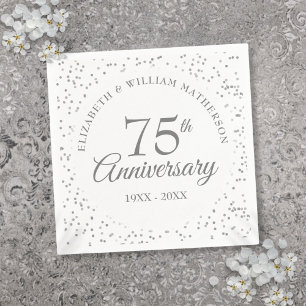 Serviette En Papier 75e anniversaire du Mariage Confetti