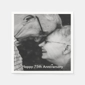 Serviette En Papier 75e anniversaire du Mariage serviettes photo perso (Devant)