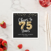 Serviette En Papier 75e anniversaire encourage à 75 ans Black Gold (En situation)