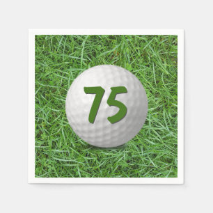 Serviette En Papier 75e anniversaire Golf Ball on Grass