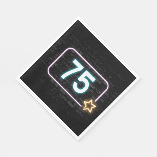 Serviette En Papier 75e anniversaire Neon Connexion en brique (Coin)