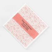 Serviette En Papier 75e anniversaire Numéro de Cool Motif Coral/Blanc (Coin)
