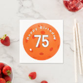 Serviette En Papier 75e anniversaire Orange Pickleball (En situation)