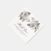 Serviette En Papier 75e anniversaire Purple Lilac Spring Flower Cockta (Coin)