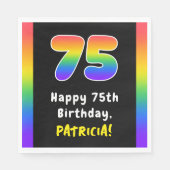 Serviette En Papier 75e anniversaire : Rainbow Spectrum # 75, Nom pers (Devant)