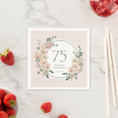 Serviette En Papier 75e anniversaire Tropical Floral (En situation)