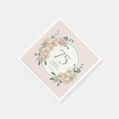 Serviette En Papier 75e anniversaire Tropical Floral (Coin)