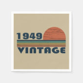Serviette En Papier 75e anniversaire vintage personnalisé (Devant)